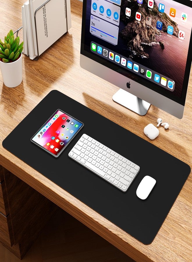 WAYBER Dual Sided Leather Desk Pad (31.5 x 15.7), Office Waterproof Desk Mat, PU Mouse Pad, Desk Protector Cover, Desk Writing Mat for Office/Home/Work/Cubicle (Black/Red) - Image 5