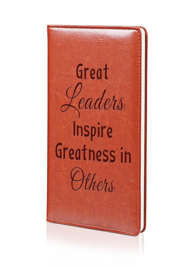 LBWCER Boss Appreciation Gift Mentor Notebook Great Leaders Notebook Leader Supervisor PM Mentor Retirement Gift Coworker Farewell Leather Journal Notebooks (Great R) - Image 1