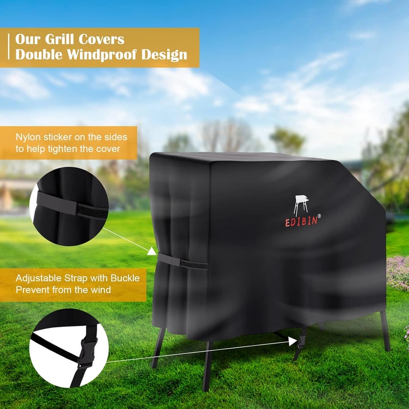 EDIBIN 22 inch Griddle Cover for Blackstone 22 inch 17 inch Griddle with Hood and Stand, Grill Cover Exclusively Fits for Blackstone 22” Grill with Hood, 600D Heavy Duty Weather Resistant - Image 3