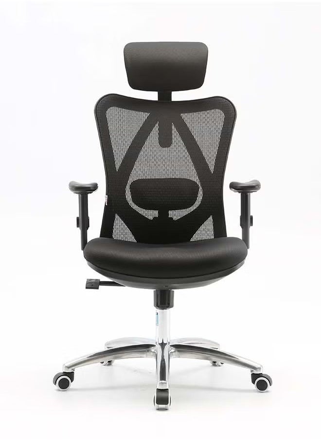 SIHOO M18 Office Chair Ergonomic Office Chair, Breathable Mesh Design High Back Desk Chair with Adjustable Headrest and Lumbar Support, Black  - Image 1