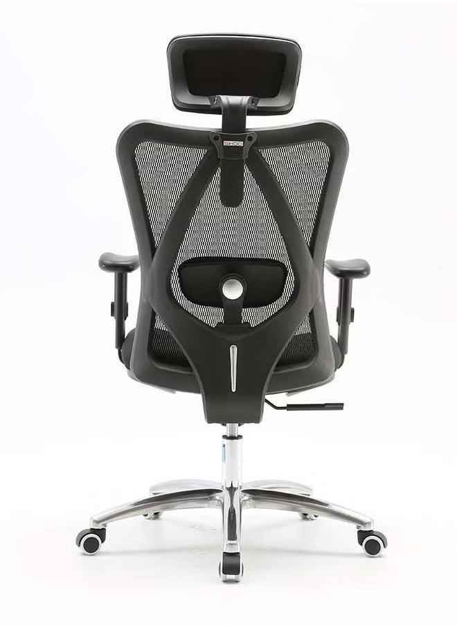 SIHOO M18 Office Chair Ergonomic Office Chair, Breathable Mesh Design High Back Desk Chair with Adjustable Headrest and Lumbar Support, Black  - Image 2