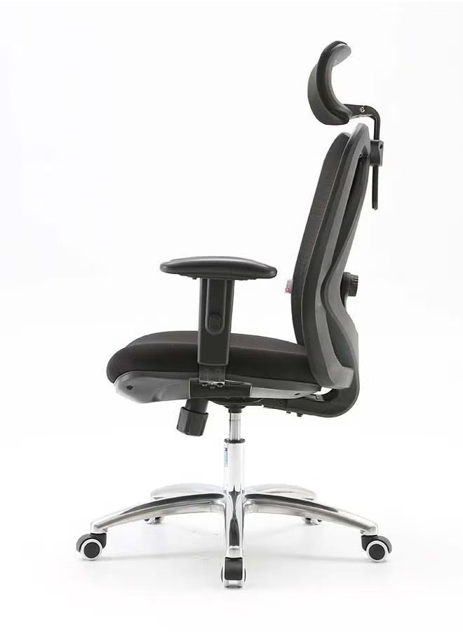SIHOO M18 Office Chair Ergonomic Office Chair, Breathable Mesh Design High Back Desk Chair with Adjustable Headrest and Lumbar Support, Black  - Image 3