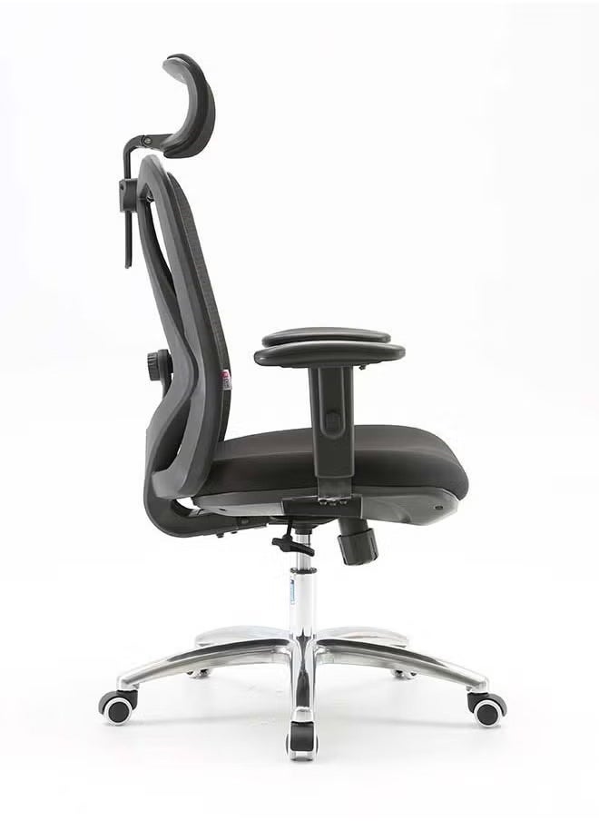 SIHOO M18 Office Chair Ergonomic Office Chair, Breathable Mesh Design High Back Desk Chair with Adjustable Headrest and Lumbar Support, Black  - Image 4