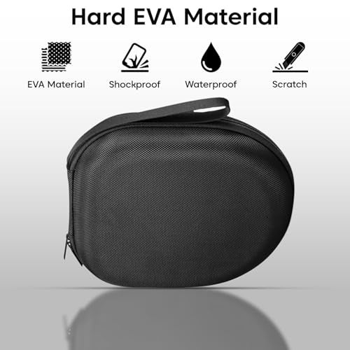 VERTUS® Headphone Protective Storage Case Cover for Sony WH-CH720N, WH-CH710N, WH-XB900N, WH-XB910N Headphones Storage Bag with Soft Lining & Accessory Pocket (Hard Shell|EVA|Black) - Image 2