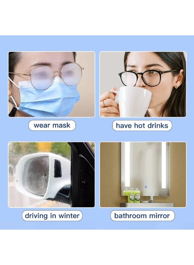 Pre-moistened anti-fog cleaning wipes for glasses, screens, and lenses - quick-drying and scratch-free, lens wipes for glasses - 100 individually wrapped wipes - pre-moistened wipes, 5 × 6 inches - cleaner for camera lenses, sunglasses, and eyeglasses - gentle and portable for cleaning optical devices - Image 4