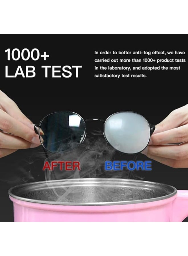 Pre-moistened anti-fog cleaning wipes for glasses, screens, and lenses - quick-drying and scratch-free, lens wipes for glasses - 100 individually wrapped wipes - pre-moistened wipes, 5 × 6 inches - cleaner for camera lenses, sunglasses, and eyeglasses - gentle and portable for cleaning optical devices - Image 3