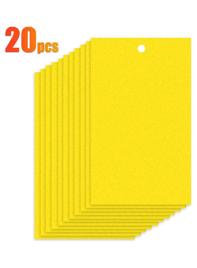 نيبمينينت مجموعة مصائد لاصقة للفطريات والحشرات الطائرة التي يمكن أن تصيب النباتات مكونة من 20 قطعة أصفر 20.20x0.70x15.20سم - Image 2