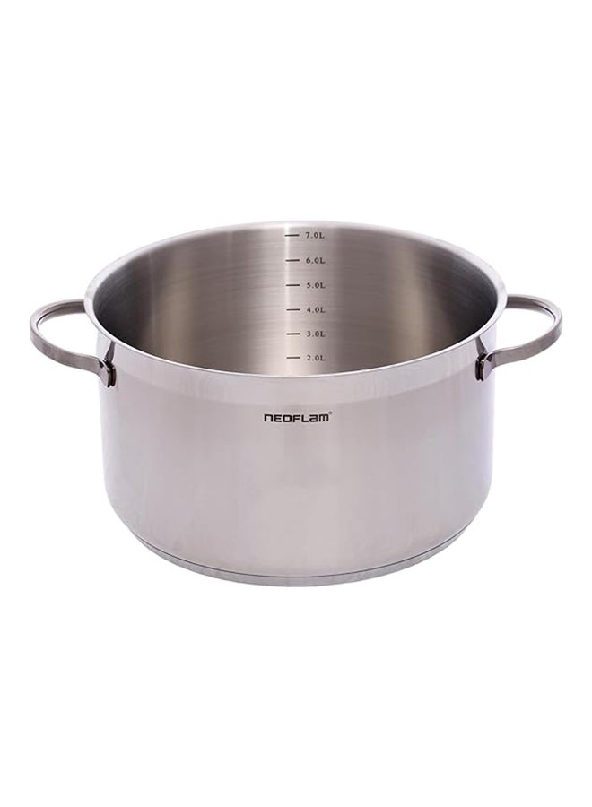 1Piece Stainless Steel Pot, Kitchen Cookware, Induction Pot with Impact-bonded Base Technology Pot 26 cm pcs For Kitchen,Home - Silver - Image 2