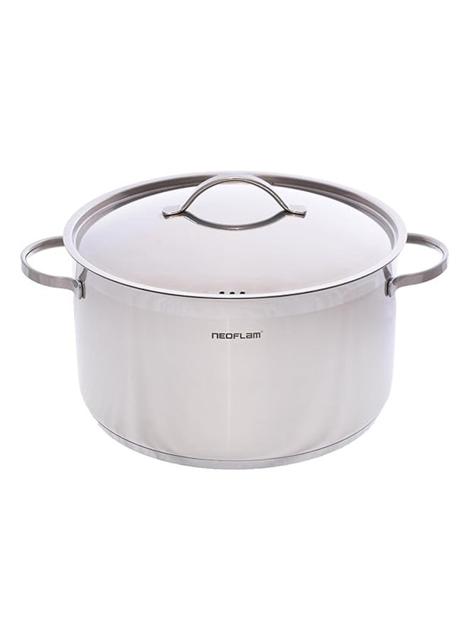 1Piece Stainless Steel Pot, Kitchen Cookware, Induction Pot with Impact-bonded Base Technology Pot 26 cm pcs For Kitchen,Home - Silver - Image 1