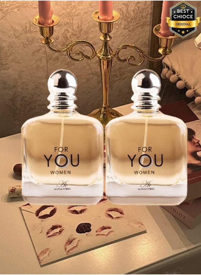 ألينا كوريل 2 قطع عطر فور يو للنساء 100 مل  - Image 1