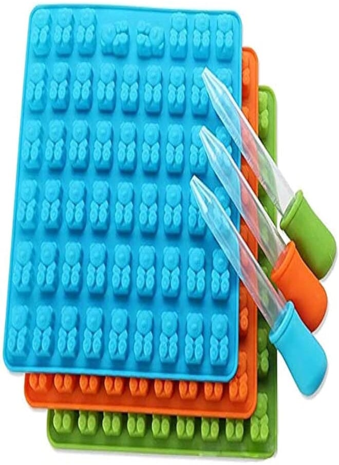 Generic - 53 Cavity Silicone Gummy Bear Chocolate Mold Candy Maker Ice Tray Jelly Moulds Color: blue - Image 1