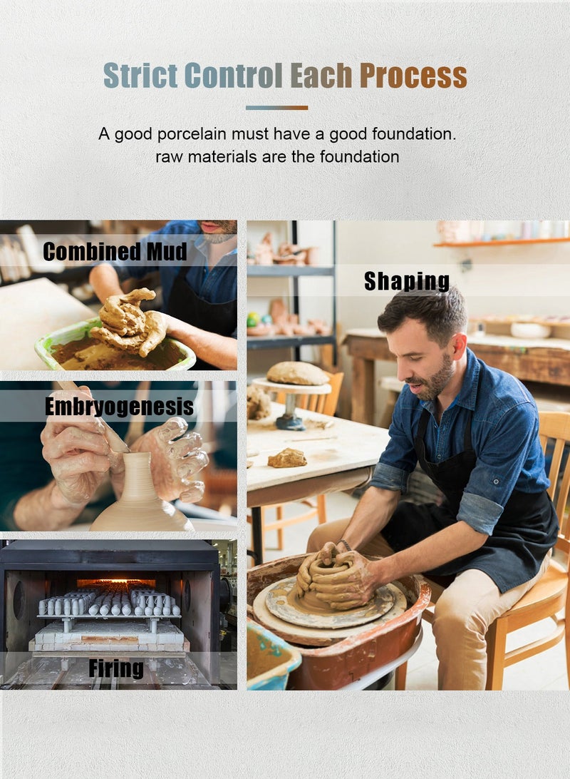 HomarKet Colorful Ceramic Vase Set of 4, Small Rustic Vase for Country Home Decor, Small Vases Minimalism Style for Modern Home Living Room Shelf Table Bookshelf Mantel Entryway Decor - Image 3