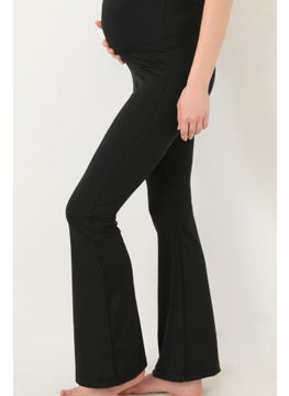 COTTONHILL Black High Waist Maternity Flank Women's Leggings  - Image 3