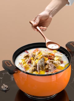 Sharpdo 27*37*22.8None 7L Multifunctional Enamel Micro Pressure Cooker Soup Pot and Stew Pot Orange  - Image 2
