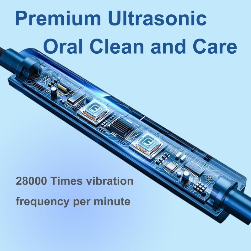 Magentak Ultrasonic U-Shaped Toothbrush for Adults, Electric Toothbrush has 23760 Nylon Bristles,Automatic 360-degree Cleaning and Waterproof IPX7, 4 Modes for Teeth Whitening (Black) - Image 3
