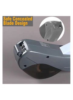 SYOSI Automatic Tape Dispenser, Handheld Tape Dispenser with Auto Cutter, Compatible with 12 mm and 19 mm Tape, 2 PCS, Gray and Purple, Includes 2 Tape Rolls  - Image 2
