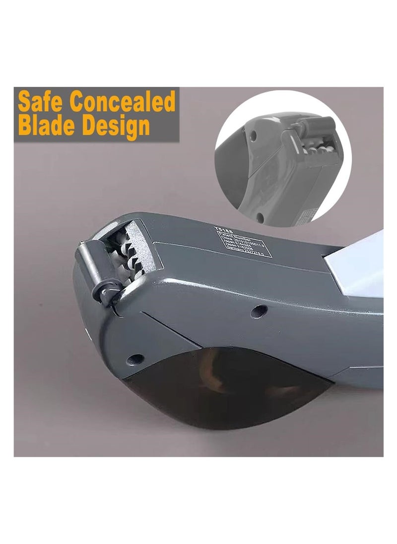 SYOSI - Automatic Tape Dispenser, Handheld Tape Dispenser with Auto Cutter, Compatible with 12 mm and 19 mm Tape, 2 PCS, Gray and Purple, Includes 2 Tape Rolls - Image 1