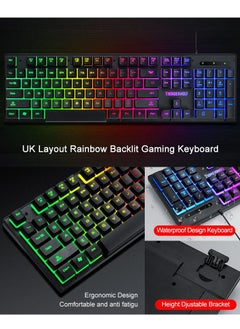 T-WOLF Mouse Pad, Keyboard, Mouse 3 In 1 Set  - Image 3