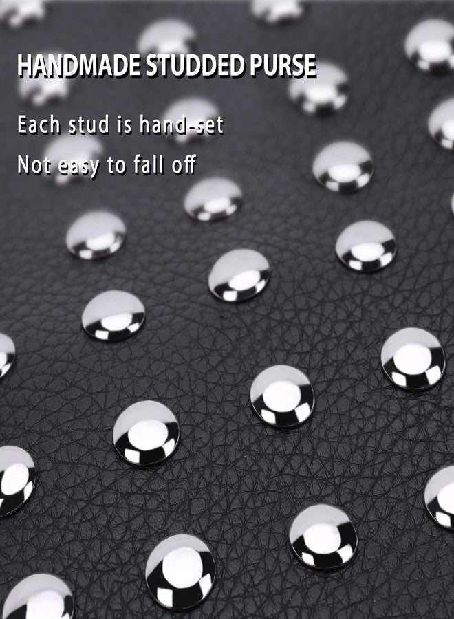 YFGBCX Studded Purses Black Shoulder Bag Y2K Purse for Women Handbag Soft Leather Fall Purse - Image 3