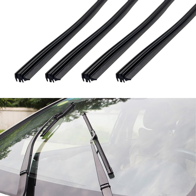 Lecctso Windshield Wiper Blades Refills DIY Silicone Car Frameless Window Boneless Replacement Auto Adjustable Insert Rubber Wiper Blade Refills Universal Car Accessories for SUV Truck Van 24Inch - Image 3
