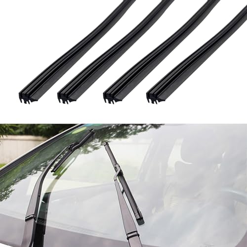 Lecctso Windshield Wiper Blades Refills DIY Silicone Car Frameless Window Boneless Replacement Auto Adjustable Insert Rubber Wiper Blade Refills Universal Car Accessories for SUV Truck Van 24Inch - Image 1
