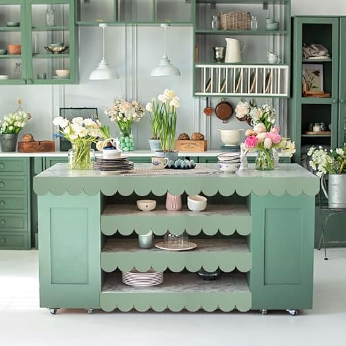 12 PCS UNFINISHED WOODEN SCALLOPED TRIMS 15.75 X 3.54 INCH DECORATIVE WOOD MOULDING TRIM SCALLOPED EDGE WOOD MOLDING DIY MOULDING TRIM FOR DIY CRAFTS HOME WALL CABINET SHELF WINDOW DOOR DECOR - Image 3