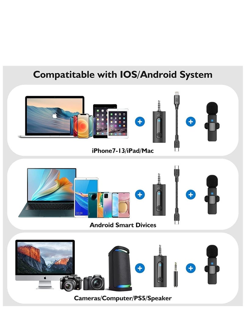 ELTRAZONE Professional Wireless Lavalier Microphone for iPhone, Android Phone, Camera - Recording Condenser Mic Ultra Low Delay, Lapel Noise canceling Mic for Video YouTube Interview Tiktok Vlog  - Image 5
