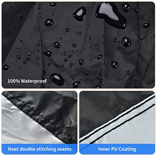 Coverado Motorcycle Cover, Coverado Motorcycle Covers Waterproof Outdoor Storage with Lockholes and Night Reflector, All Weather Waterproof Sun Protection Outdoor Scooter Cover Universal Fit Up to 93" Motors - Image 2