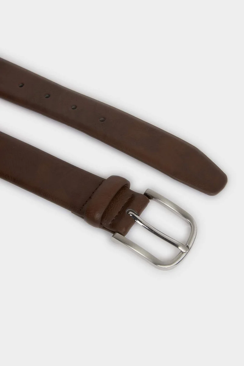 Defacto  Man Rectangle Clasp Faux Leather Classic Belt for Men | Best Price UAE