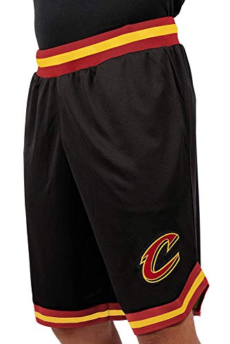Ultra Game NBA Official Mens Active Knit Basketball Training Shorts Unisex Denver Nuggets Black Small - Image 3
