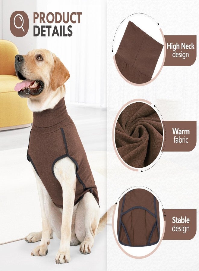 JOHNBOLIN Dog Winter Sweater Vest - Windproof Warm Pullover with High Collar & Leash Hole, Soft Onesie Pajamas for Cold Weather - Pet Apparel for Small/Medium/Large Dogs Indoor/Outdoor Hiking Sleep - Image 2