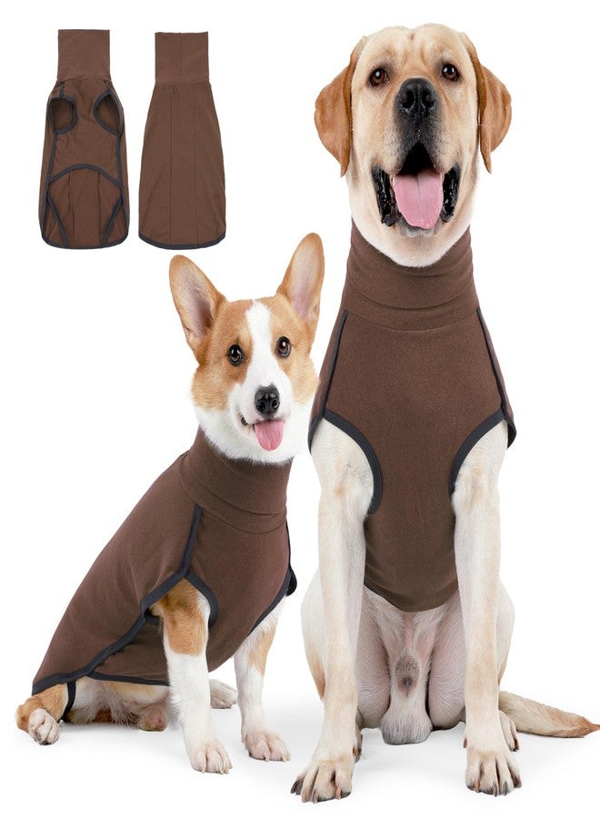 JOHNBOLIN Dog Winter Sweater Vest - Windproof Warm Pullover with High Collar & Leash Hole, Soft Onesie Pajamas for Cold Weather - Pet Apparel for Small/Medium/Large Dogs Indoor/Outdoor Hiking Sleep - Image 1