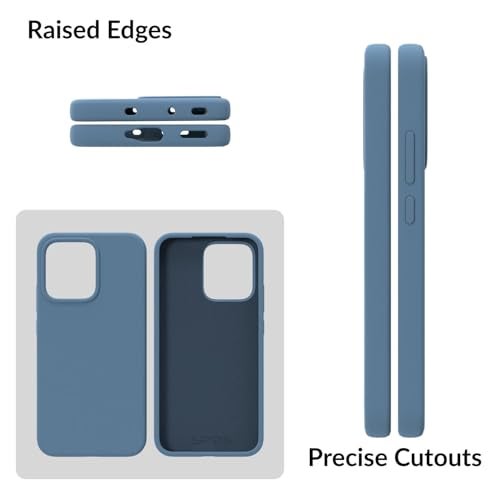 SPRIG Compatible with Oppo Reno 14 Pro Premium SilkTone Back Cover Drop Tested Shock Proof Mobile Case for Men, Women, Boys and Girls with Camera Protection (Denim Blue) - Image 4