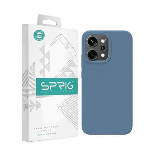 SPRIG Compatible with Oppo Reno 14 Pro Premium SilkTone Back Cover Drop Tested Shock Proof Mobile Case for Men, Women, Boys and Girls with Camera Protection (Denim Blue) - Image 1