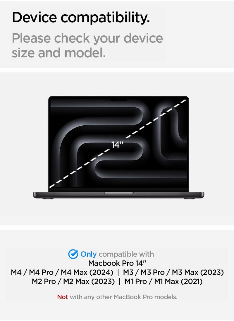 Spigen MacBook Pro 14 inch Screen Protector GLAStR Slim [Premium Tempered Glass] M4 / M4 Pro / M4 Max (2024) M3/M2/M1 Pro/Max (2023-2021)  - Image 2