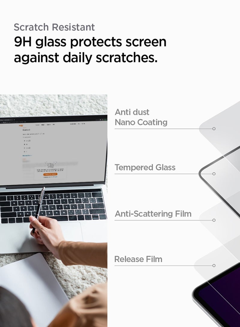 Spigen MacBook Pro 14 inch Screen Protector GLAStR Slim [Premium Tempered Glass] M5 (2025) / M4 / M4 Pro / M4 Max (2024) M3/M2/M1 Pro/Max (2023-2021) - Image 3