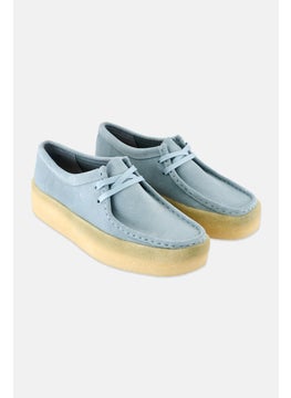 clarks Women Standard Wallabee Cup Lace Up Shoes, Sky Blue  - Image 1