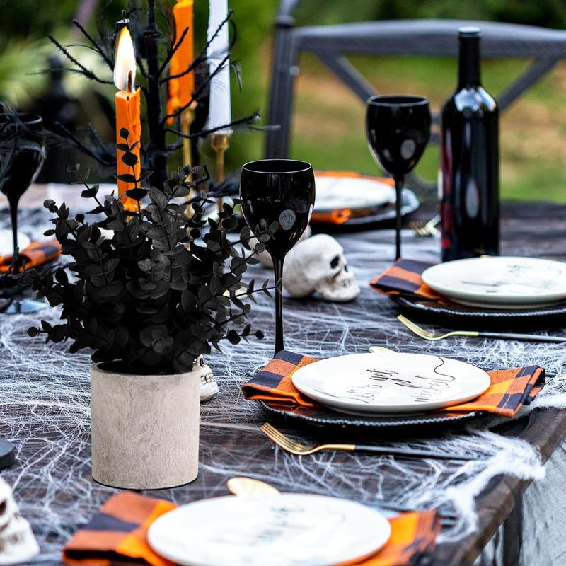 Coferset 2 Pack Black Fake Eucalyptus Plants - Image 2