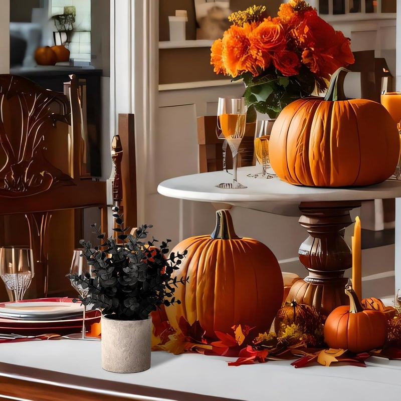 Coferset 2 Pack Black Fake Eucalyptus Plants - Image 5