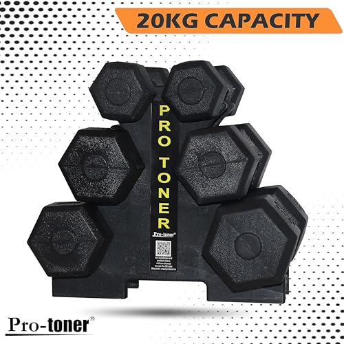 Protoner Dumbbell Rack for 3 Pairs of PVC Dumbbells - Image 4