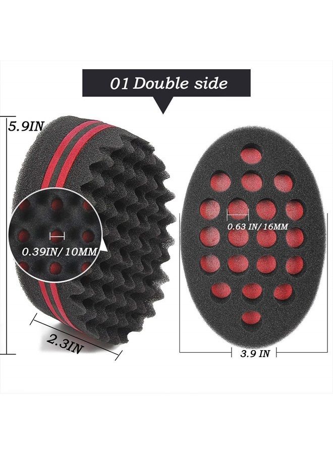 AIR&TREE 5 Pcs Hair Sponge Set,Magic Twist Brush Sponge,Curl Sponge Brush with 1 Pc Hair Pick for Men Women(Blend) - Image 5