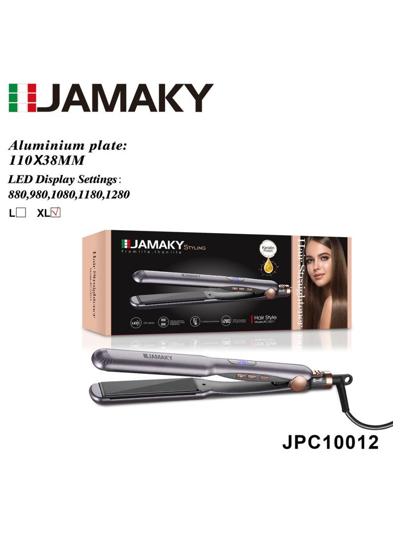 JAMAKY Italy Jamaki ceramic hair straightener with digital screen, heat up to 1280 degrees Fahrenheit (Italian) JMK10012 