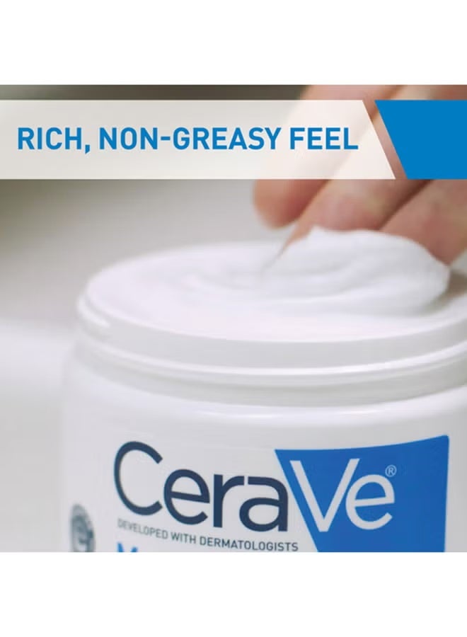 CeraVe Hyaluronic Acid Moisturizing Cream (for dry skin) - 340g | 24-Hour Long-Lasting Hydration - Image 3