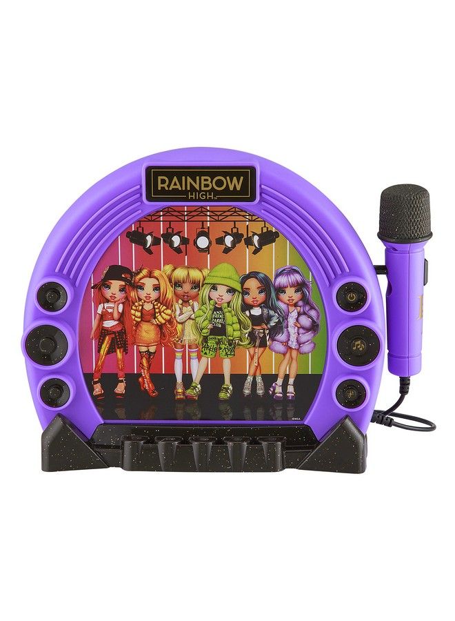 eKids Rh115.Emv22 Rainbow High Sing Along Boombox With Microphone Built In Music Flashing Lights Real Working Mic - Image 1