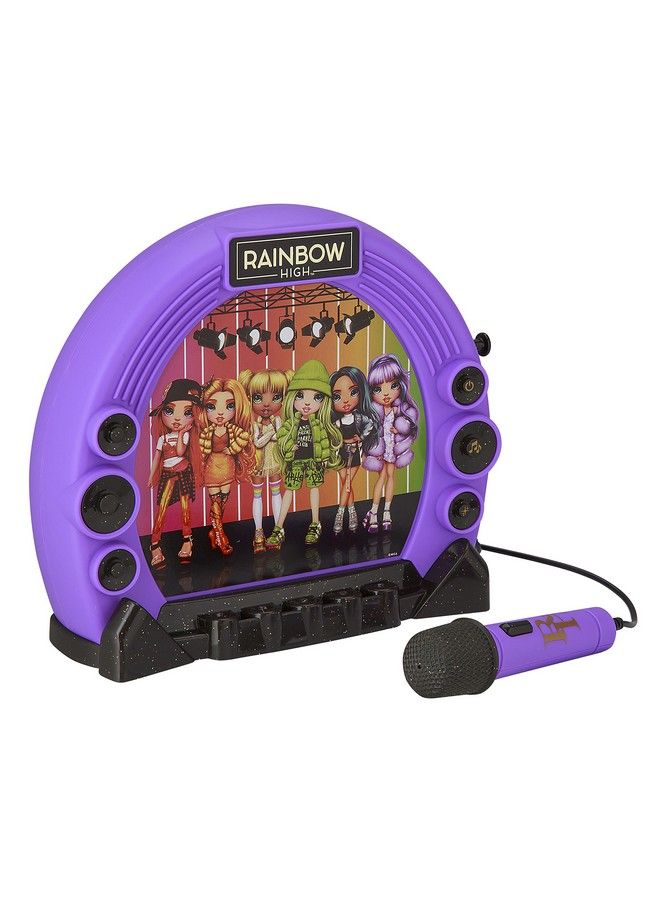 eKids Rh115.Emv22 Rainbow High Sing Along Boombox With Microphone Built In Music Flashing Lights Real Working Mic - Image 4