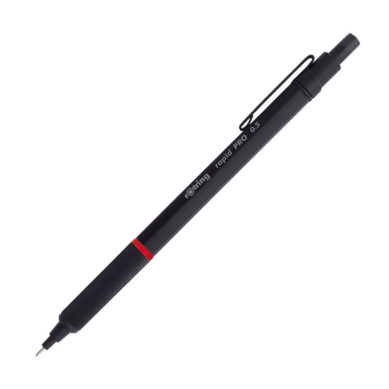 rOtring Rapid Pro Mechanical Pencil, 0.5 mm, Matte Black Finish, Precision Writing and Sketching Instrument with Comfortable Grip - Image 1