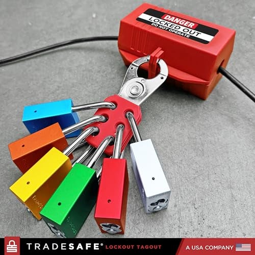 TRADESAFE Lockout Tagout Locks Set - 10 Silver Aluminum Loto Locks, Keyed Different Lock Out Tag Out Padlocks, 2 Keys Per Lockout Padlock, OSHA Compliant - Image 5