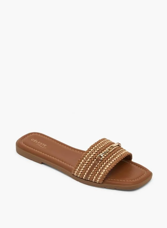 سيليست Women Textured Slide Sandals