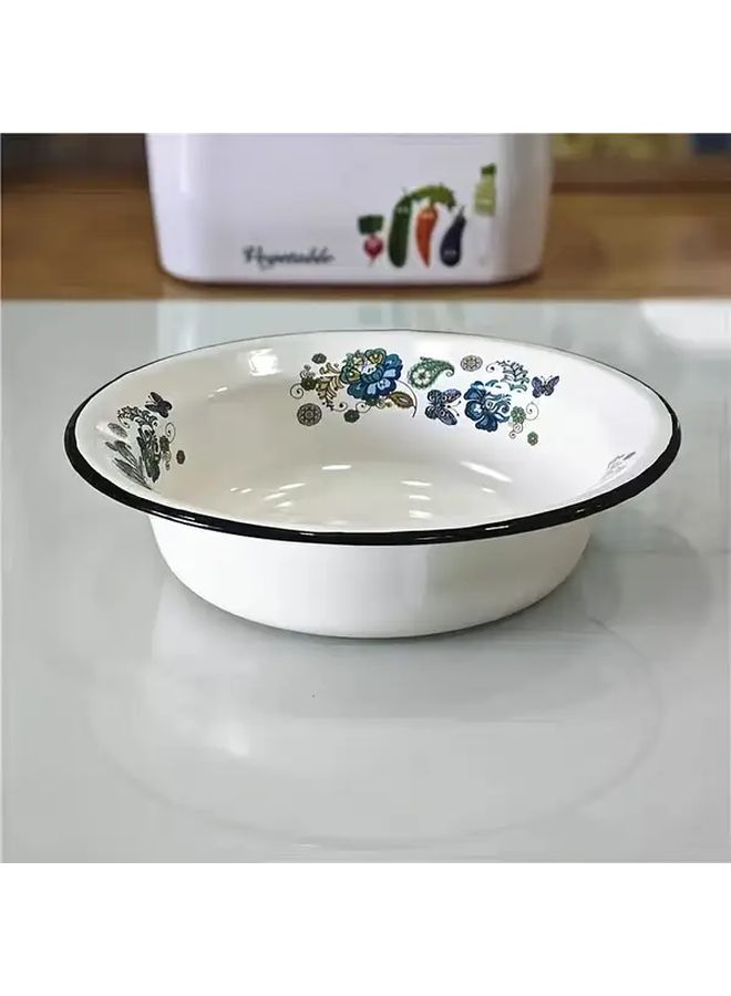 Vintage Pink Roses Floral Enamel Bowls Set Of 2 Heat And Scratch Resistant For Kitchen - Image 5
