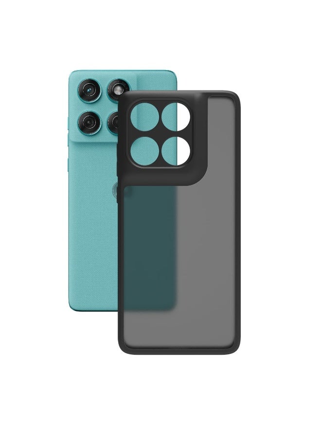 Case Cover Shockproof Hard PC Back Soft TPU Frame Matte Black Slim Protective Cover Compatible with  Moto EDGE 60 FUSION ( Black) - Image 2